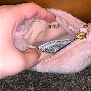 Forever 21 Bags - Pink fur zip Coin pouch bag Forever 21 Bags - Pink fur zip Coin pouch bag